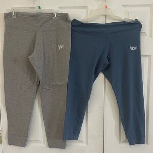 Reebok Women’s Gray and Blue Leggings! New Never worn! Size XL! Ankle!